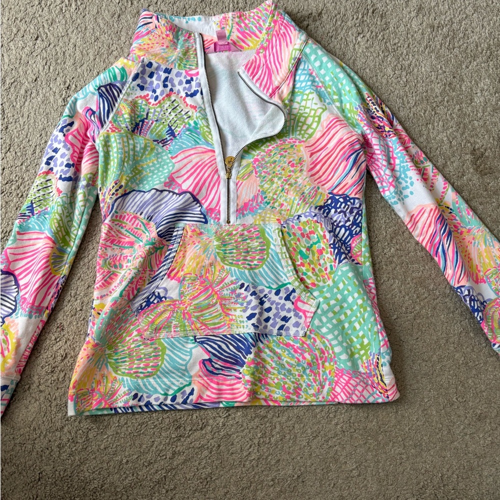 Lilly Pulitzer Multicolor Quarter-Zip Pullover